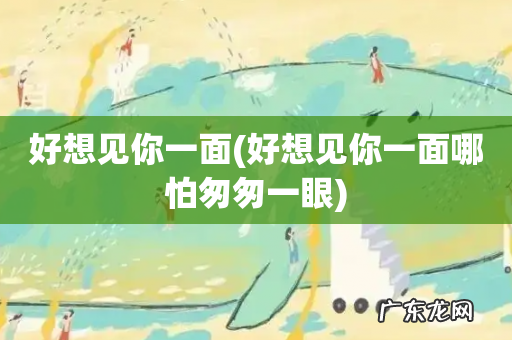 好想见你一面哪怕匆匆一眼 好想见你一面