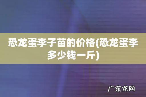 恐龙蛋李多少钱一斤 恐龙蛋李子苗的价格