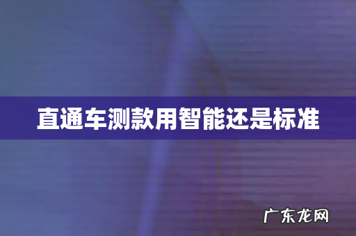 直通车测款用智能还是标准