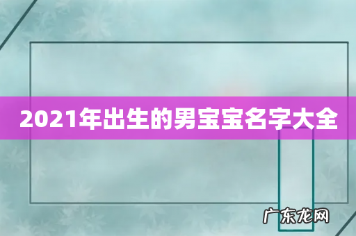 2021年出生的男宝宝名字大全