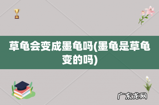 墨龟是草龟变的吗 草龟会变成墨龟吗