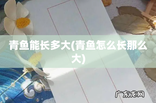 青鱼怎么长那么大 青鱼能长多大