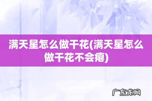 满天星怎么做干花不会瘪 满天星怎么做干花