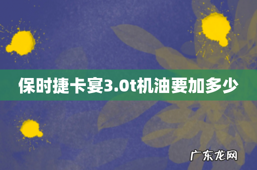 保时捷卡宴3.0t机油要加多少