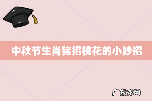 中秋节生肖猪招桃花的小妙招