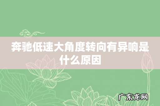 奔驰低速大角度转向有异响是什么原因