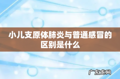 小儿支原体肺炎与普通感冒的区别是什么