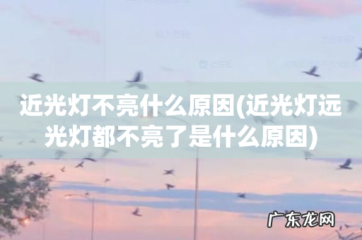 近光灯远光灯都不亮了是什么原因 近光灯不亮什么原因
