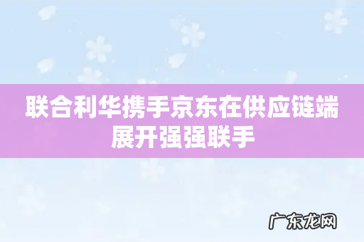 联合利华携手京东在供应链端展开强强联手