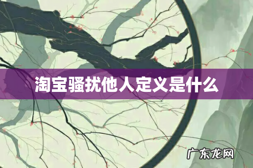 淘宝骚扰他人定义是什么