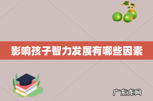 影响孩子智力发展有哪些因素