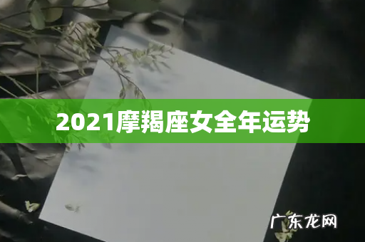 2021摩羯座女全年运势