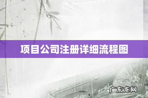 项目公司注册详细流程图