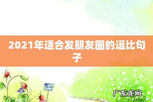 2021年适合发朋友圈的逗比句子