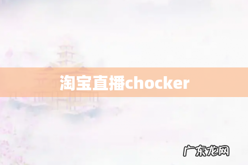 淘宝直播chocker