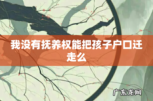 我没有抚养权能把孩子户口迁走么