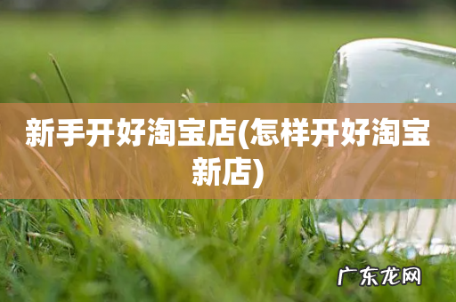 怎样开好淘宝新店 新手开好淘宝店