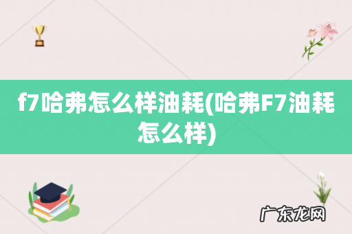 哈弗F7油耗怎么样 f7哈弗怎么样油耗