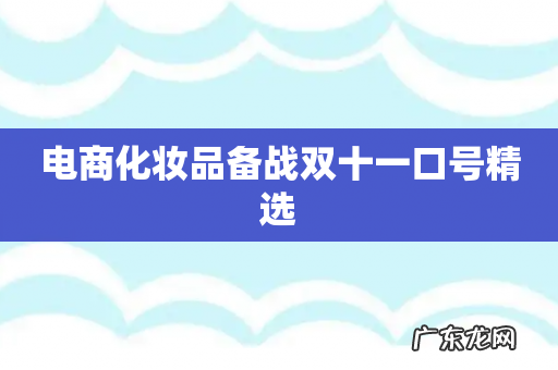 电商化妆品备战双十一口号精选