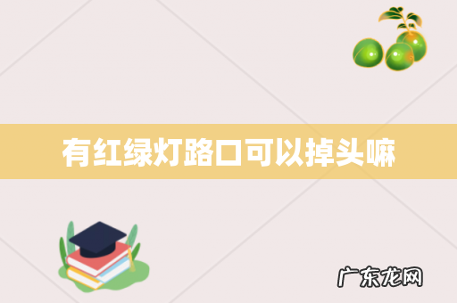 有红绿灯路口可以掉头嘛