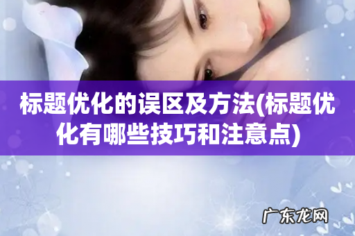 标题优化有哪些技巧和注意点 标题优化的误区及方法