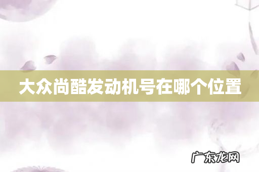 大众尚酷发动机号在哪个位置