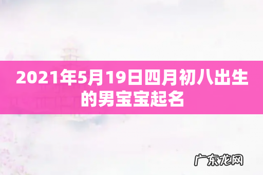 2021年5月19日四月初八出生的男宝宝起名