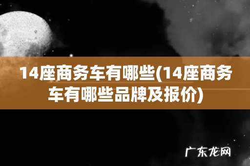 14座商务车有哪些品牌及报价 14座商务车有哪些