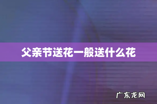 父亲节送花一般送什么花