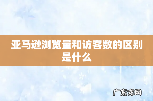 亚马逊浏览量和访客数的区别是什么