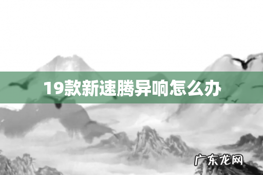 19款新速腾异响怎么办