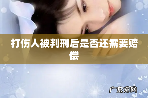 打伤人被判刑后是否还需要赔偿