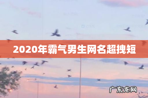 2020年霸气男生网名超拽短
