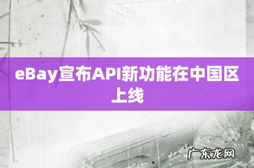 eBay宣布API新功能在中国区上线