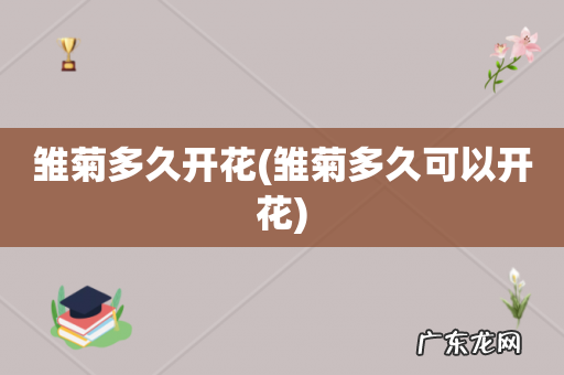 雏菊多久可以开花 雏菊多久开花