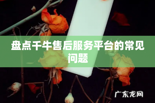盘点千牛售后服务平台的常见问题