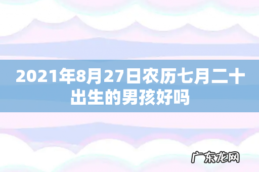 2021年8月27日农历七月二十出生的男孩好吗