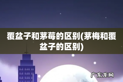 茅梅和覆盆子的区别 覆盆子和茅莓的区别