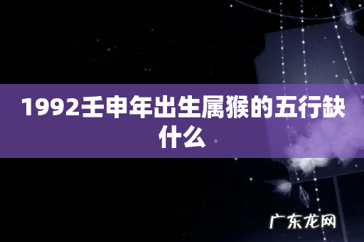 1992壬申年出生属猴的五行缺什么
