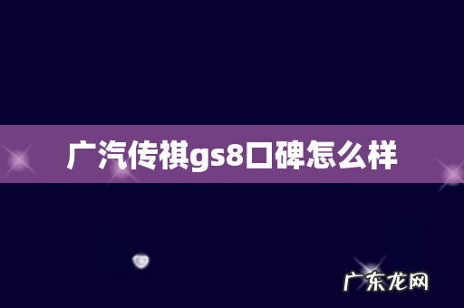 广汽传祺gs8口碑怎么样