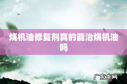 烧机油修复剂真的能治烧机油吗