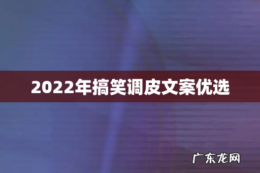 2022年搞笑调皮文案优选