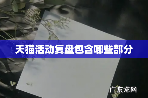 天猫活动复盘包含哪些部分