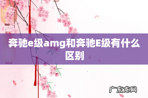 奔驰e级amg和奔驰E级有什么区别