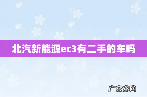 北汽新能源ec3有二手的车吗