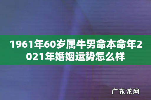 1961年60岁属牛男命本命年2021年婚姻运势怎么样