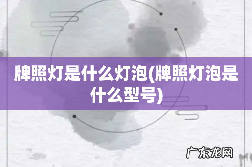 牌照灯泡是什么型号 牌照灯是什么灯泡