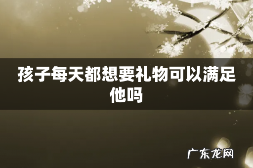 孩子每天都想要礼物可以满足他吗