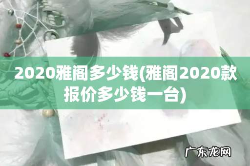 雅阁2020款报价多少钱一台 2020雅阁多少钱