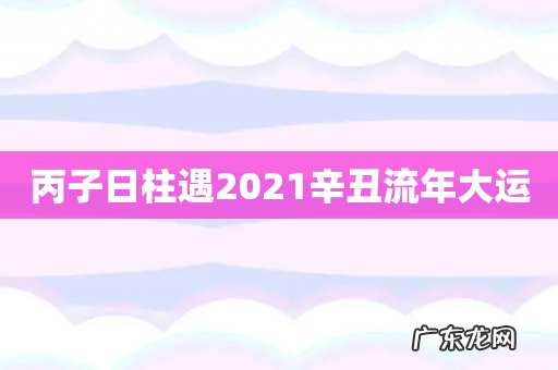 丙子日柱遇2021辛丑流年大运
